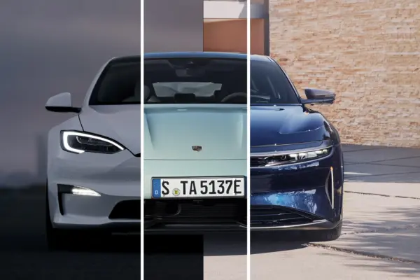 مقایسهی تسلا مدل S Plaid با Lucid Air Sapphire و Taycan Turbo GT خودروهای برقی حماسی